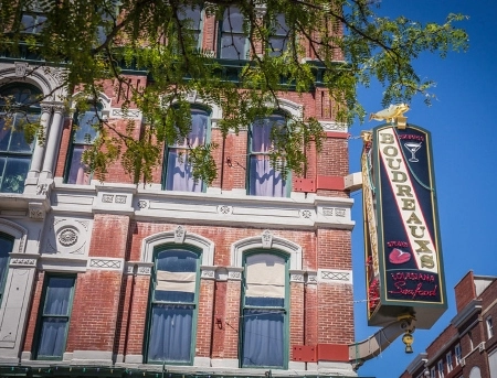 Exterior of a seafood restaurant in downtown St. Joseph, MO (credit: St. Joseph Chamber of Commerce).