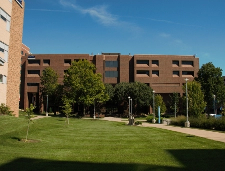 Exterior view of the School of Medicine building in Kansas City.