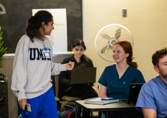 School of Medicine students interacting in class.