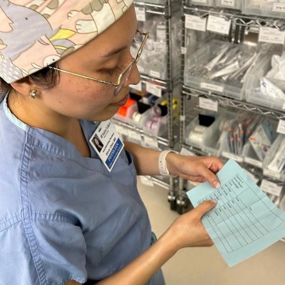 resident holding paper