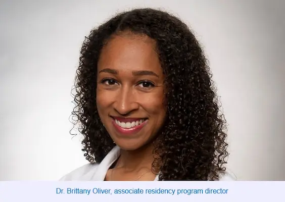 Portrait of Dr. Brittany Oliver, associate program director.