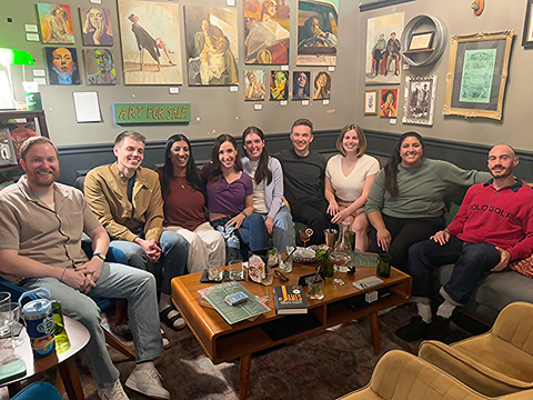 The Emergency Medicine book club meets for lunch.