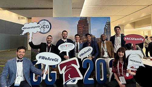 Group photo ofResidents holding signs of specialty