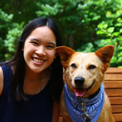 Melissa Doan with her dog.