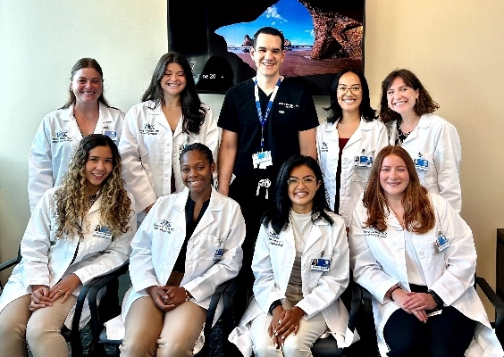 OBGYN inters 2024-25 posing for a group photo. 