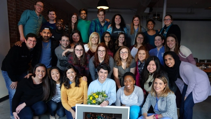 OBGYN residents posing for a group photo.