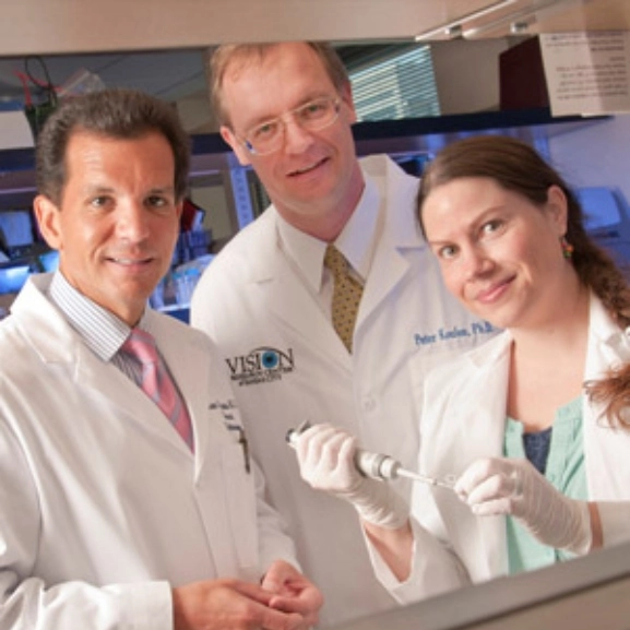 Ophthalmology faculty pose for a photo.